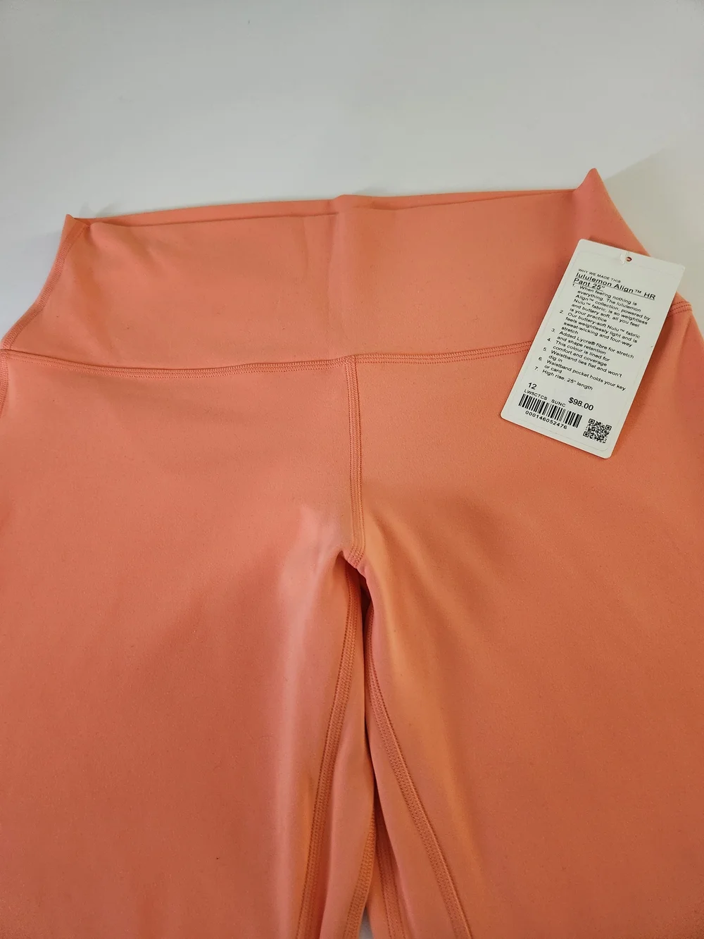NWT lululemon athletica Soft Coral/Peach Align HR Leggings 25